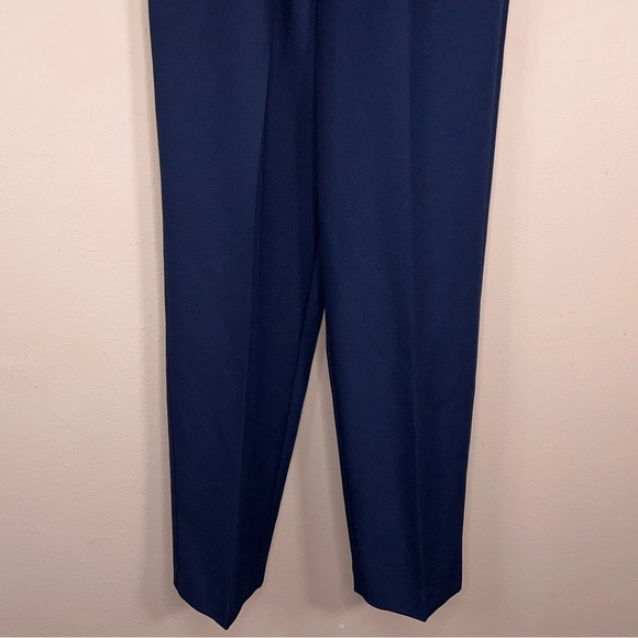 Vintage Size 8 Alfred Dunner Navy Blue Dress Pants Pull On Elastic Waist Pleated - Picture 6 of 11